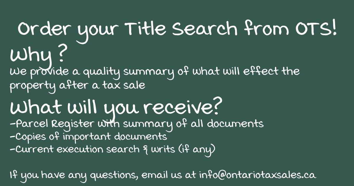 Titlesearchsummaryfb | property photo | ontario tax sales